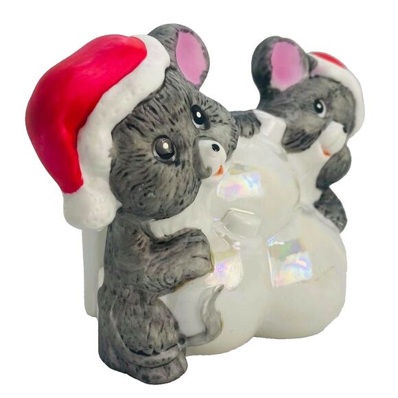 Vintage Mice Table Napkin Holder Christmas  House of Lloyd Around The World 1986 - Picture 4 of 10